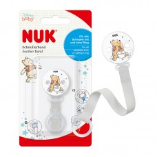 NUK Disney Winnie the Pooh Soother Band for Pacifier with or without Ring | 0 months+ | Pacifier Chain 